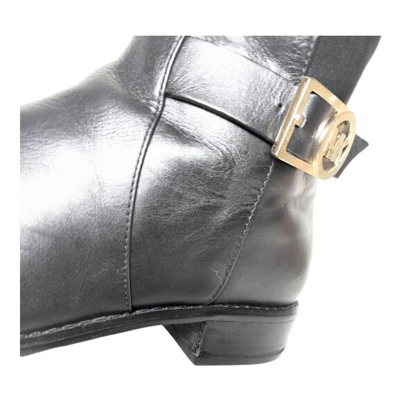 MICHAEL KORS Byrce Black Panel Leather Over The Knee Boot Size 8.5M - Picture 15 of 16